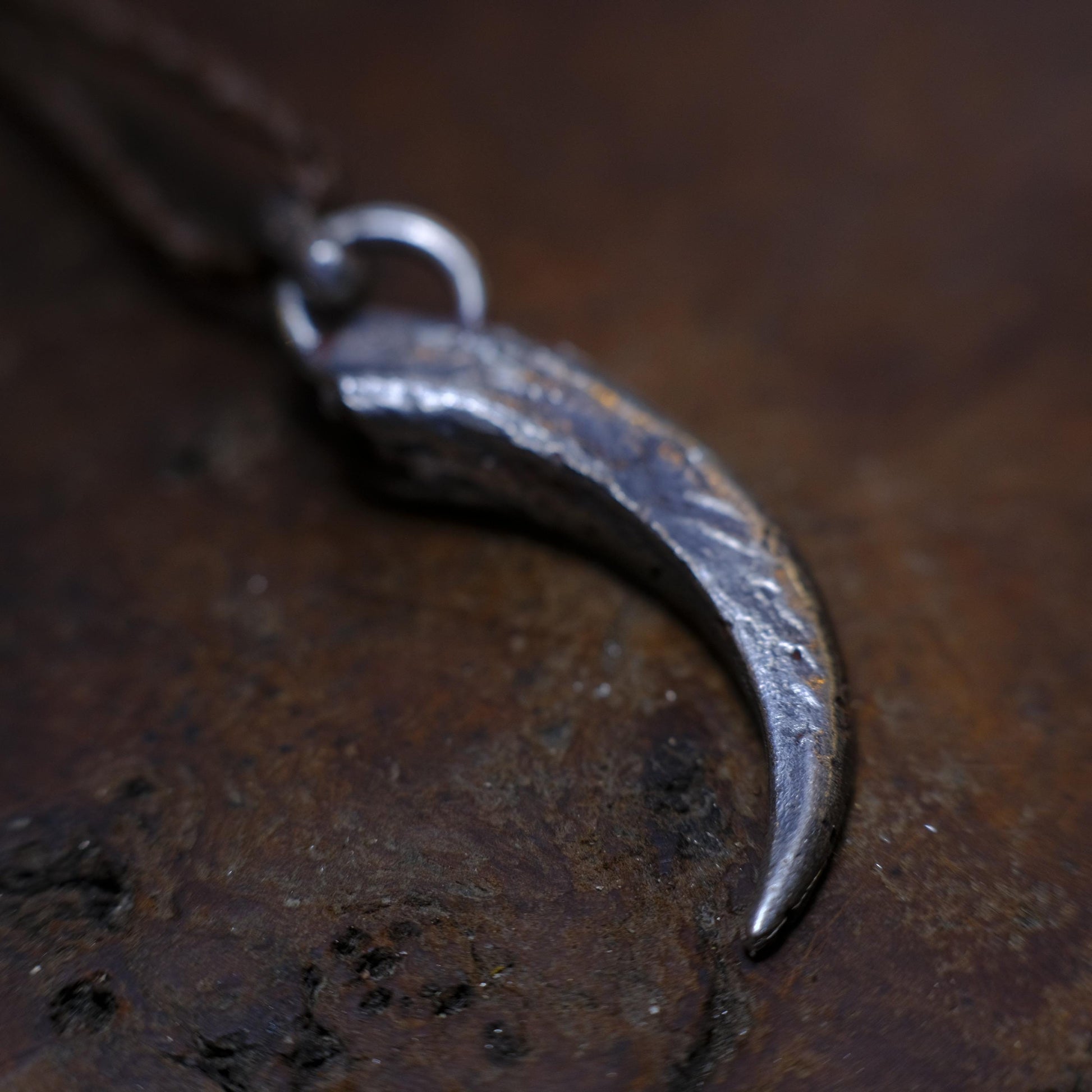 Silver Wedge Tailed Eagle Talon Large Pendant with Adjustable Hand Woven Style Necklace