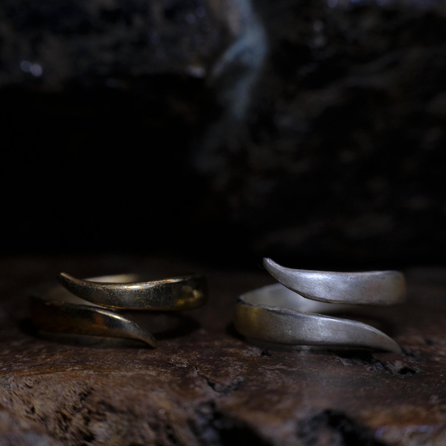 Sterling Silver and Brass Handcrafted Rings in Various Sizes