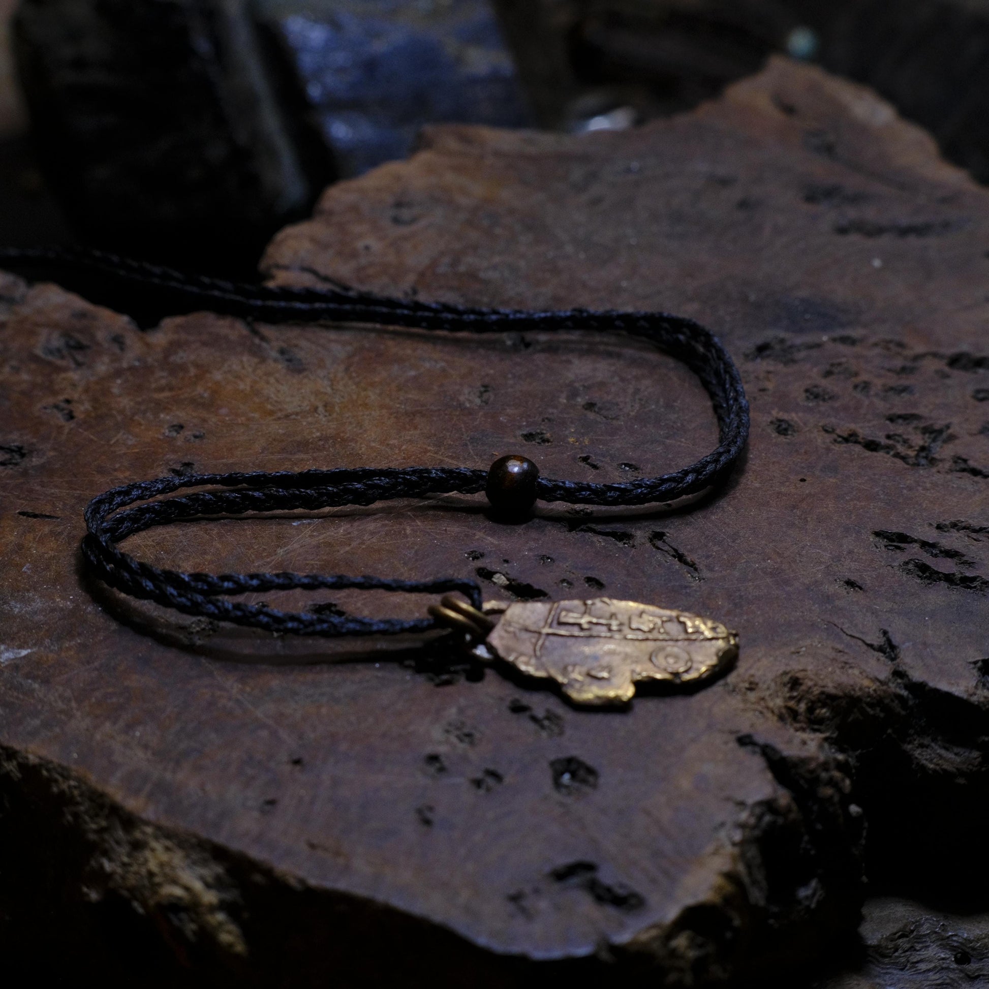 Ancient Assyrian Cuneiform Brass Pendant Necklace