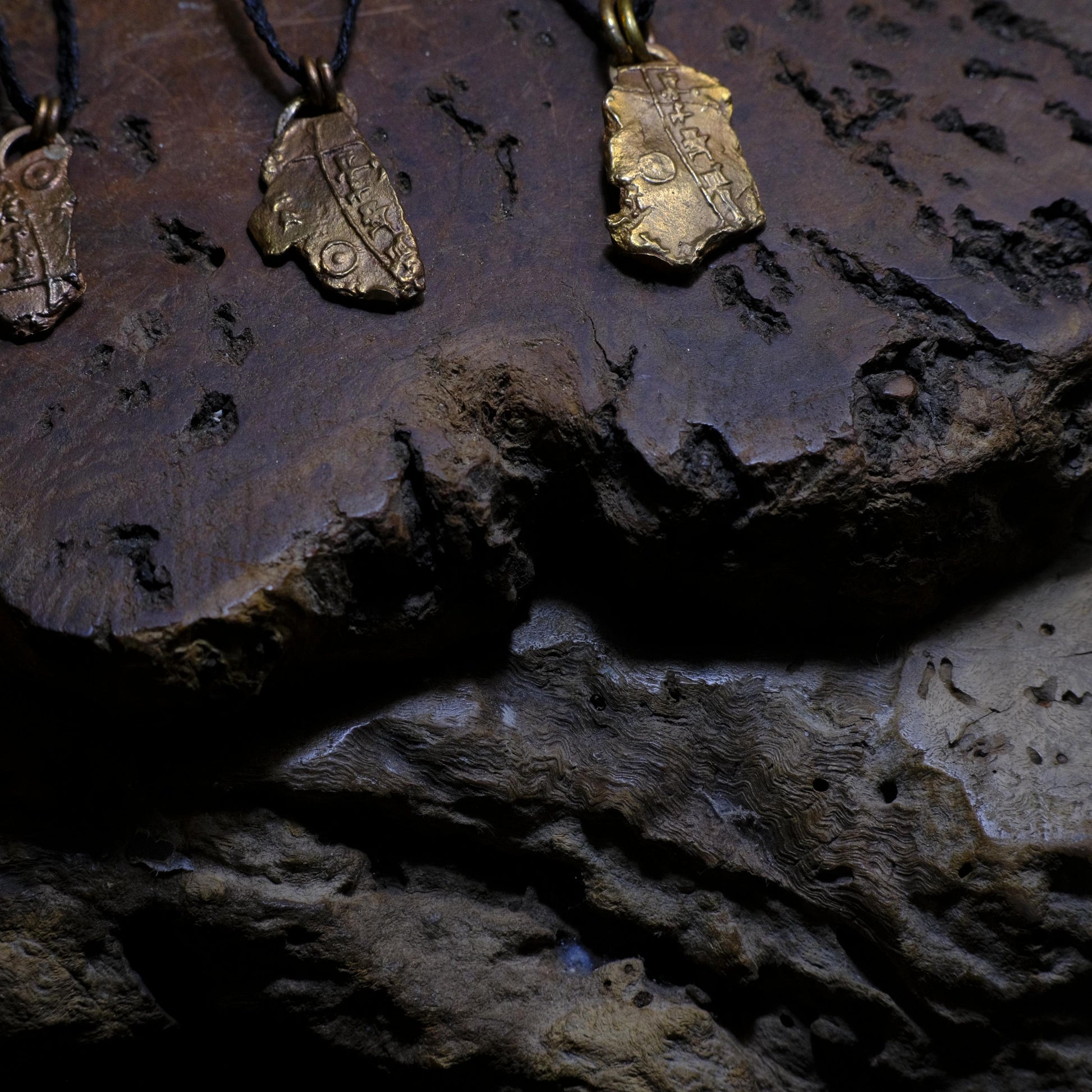 Ancient Assyrian Cuneiform Brass Pendant Necklace