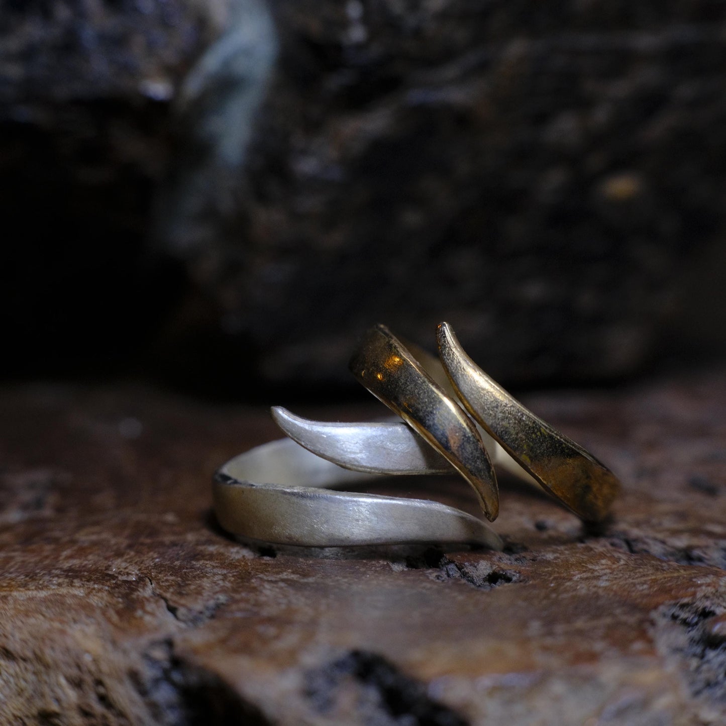 Sterling Silver and Brass Handcrafted Rings in Various Sizes