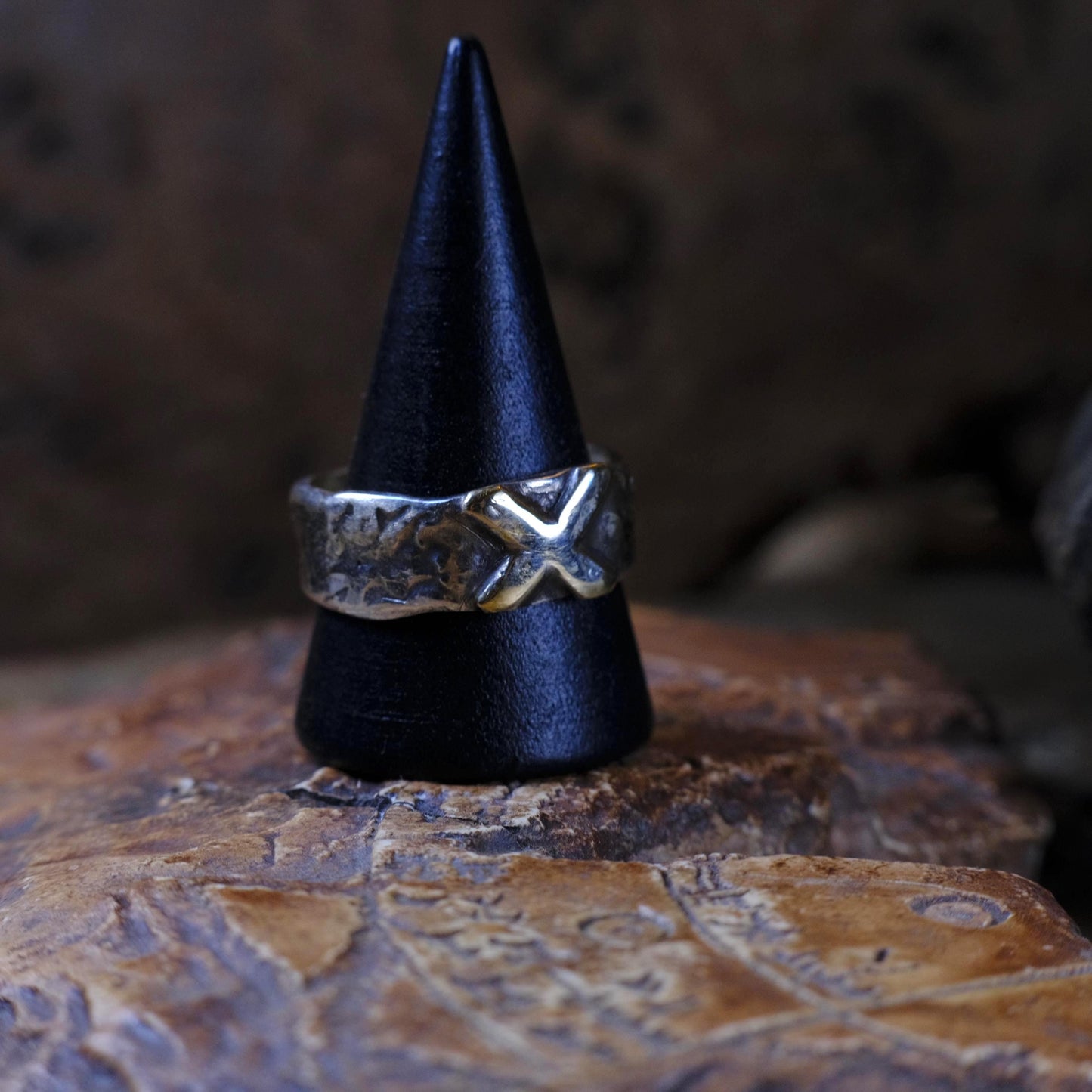 OOAK 9ct Gold and Sterling Silver Handcrafted Ring in US Size 10.75