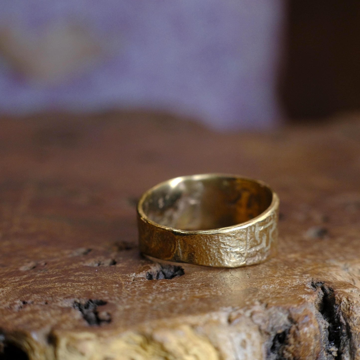 Geometric Design 9ct Yellow Gold Ring US Size 10.5