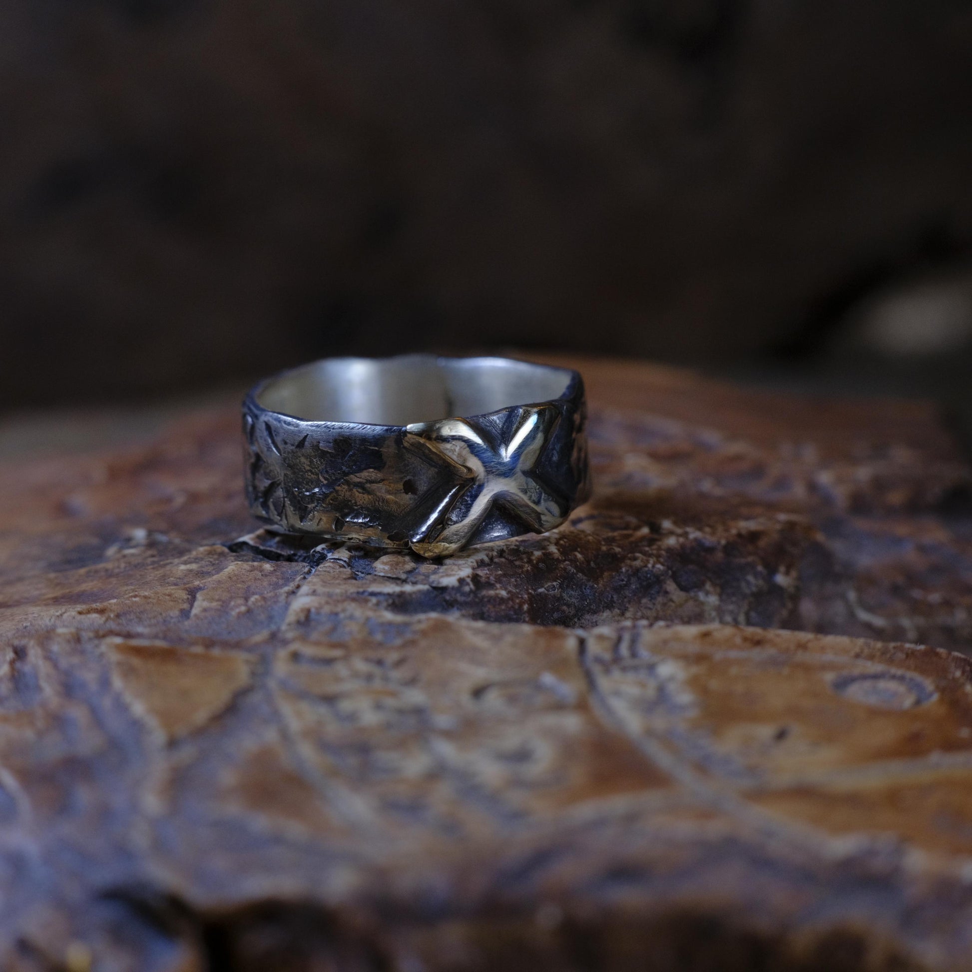 OOAK 9ct Gold and Sterling Silver Handcrafted Ring in US Size 10.75