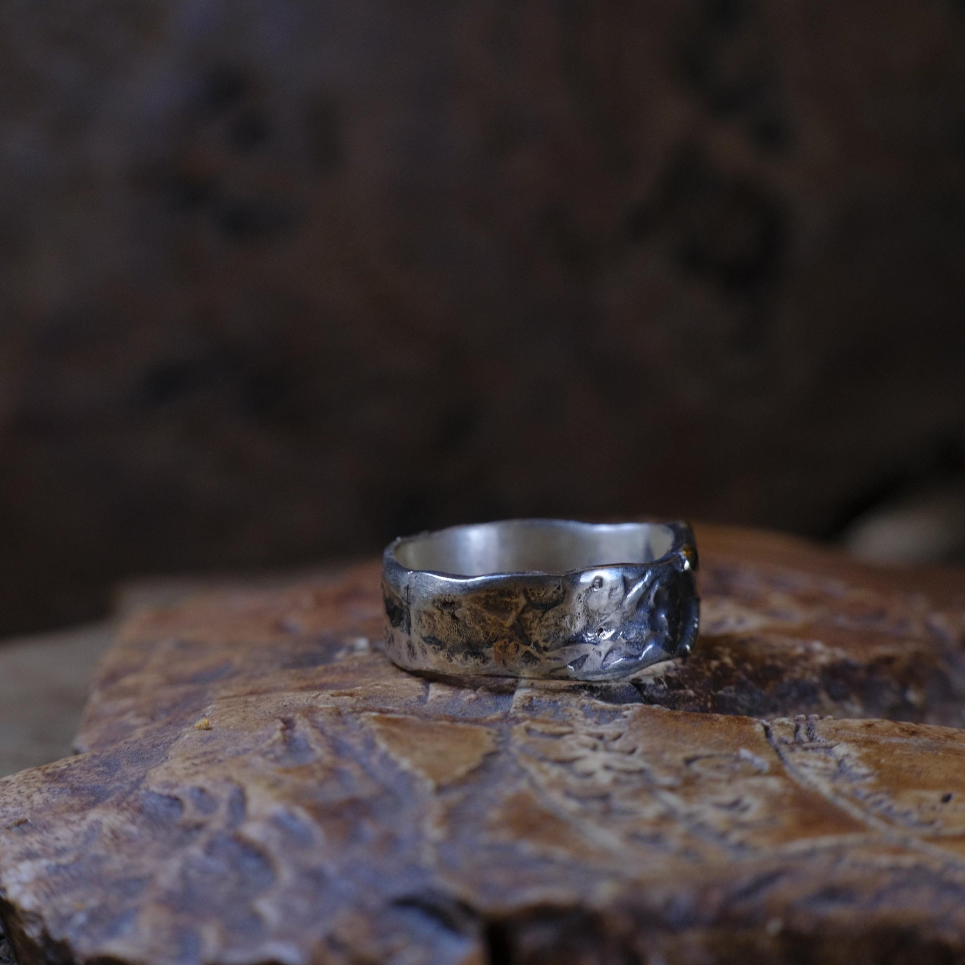 OOAK 9ct Gold and Sterling Silver Handcrafted Ring in US Size 10.75