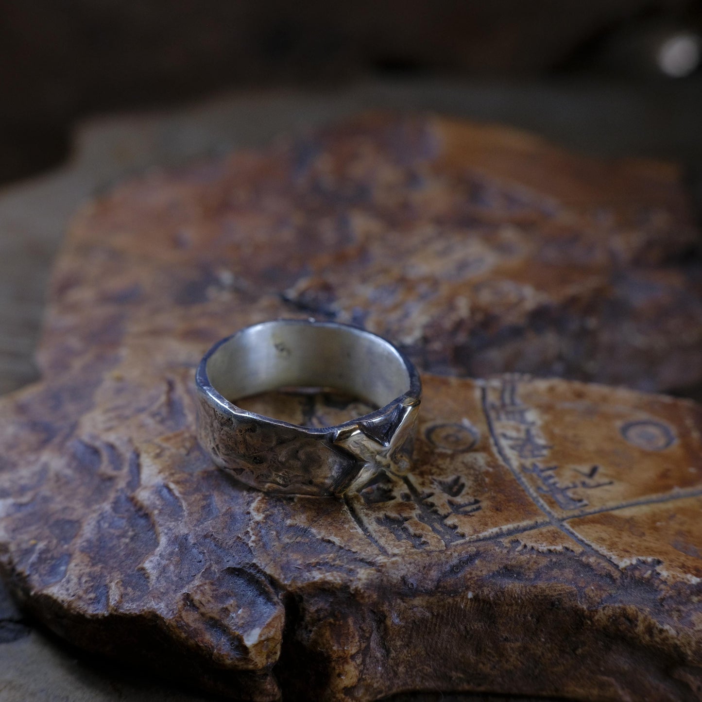 OOAK 9ct Gold and Sterling Silver Handcrafted Ring in US Size 10.75