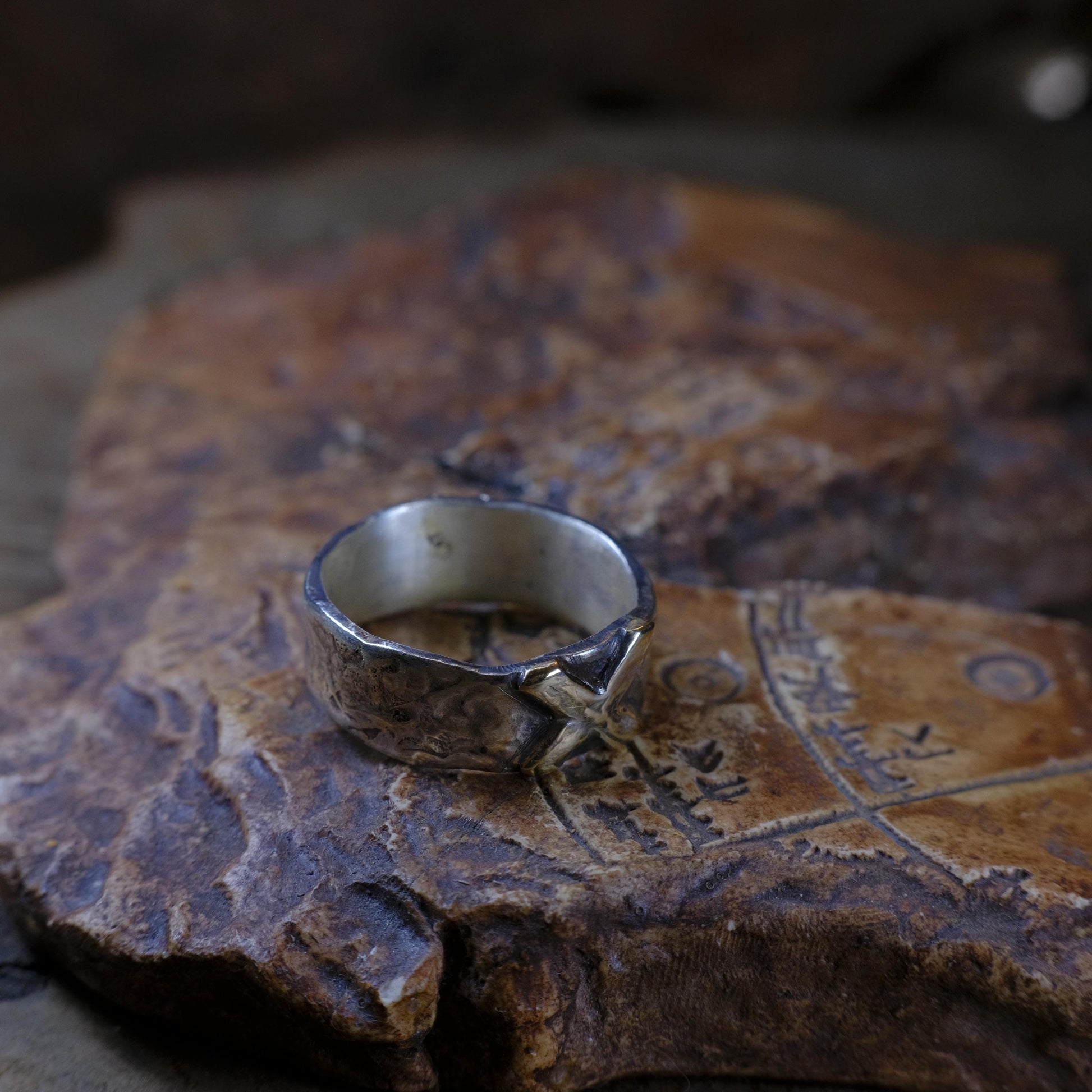 OOAK 9ct Gold and Sterling Silver Handcrafted Ring in US Size 10.75