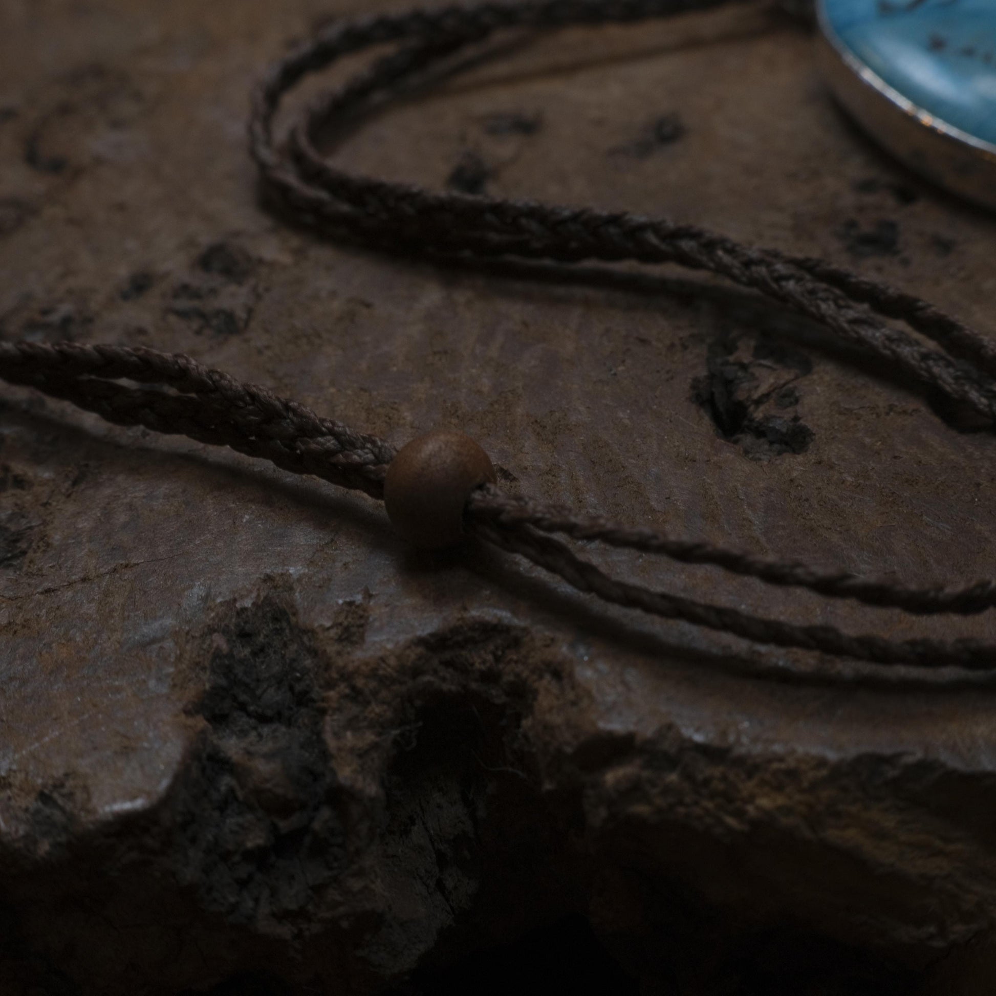 Handcrafted Large Turquoise Pendant on Adjustable Cord