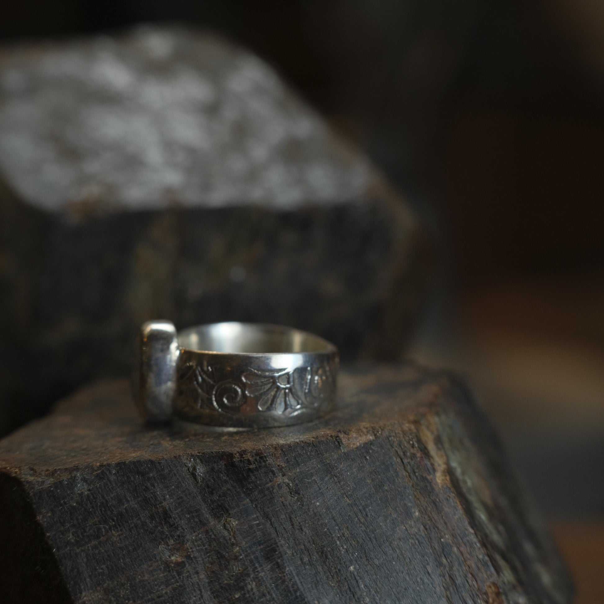 Moonstone and Sterling Silver Handcrafted Ring US Size 8