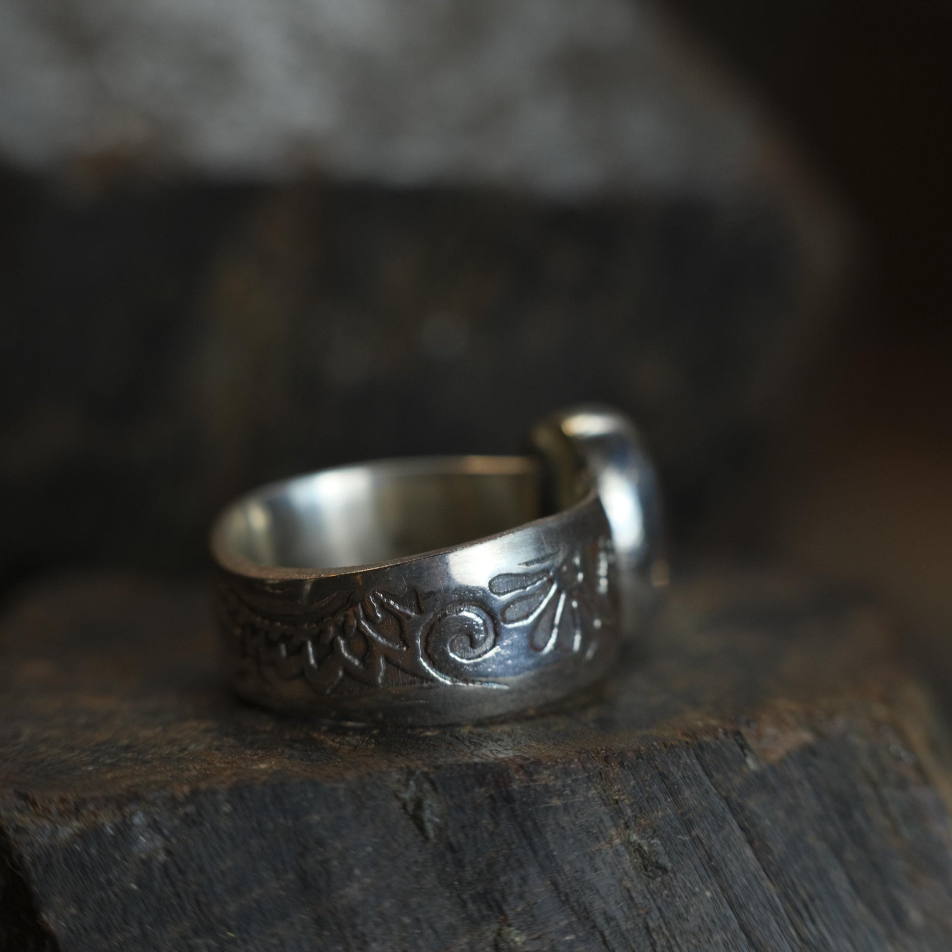 Moonstone and Sterling Silver Handcrafted Ring US Size 8