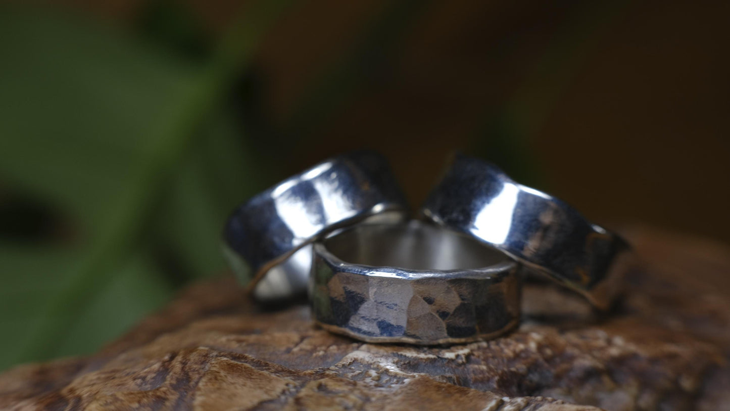 Classic Hammered Sterling Silver Ring ~ Made to Order