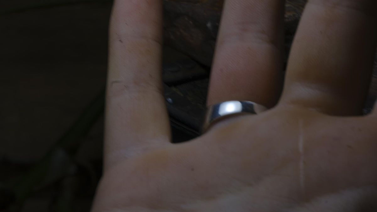 Shiny Sterling Silver Ring US Size 7