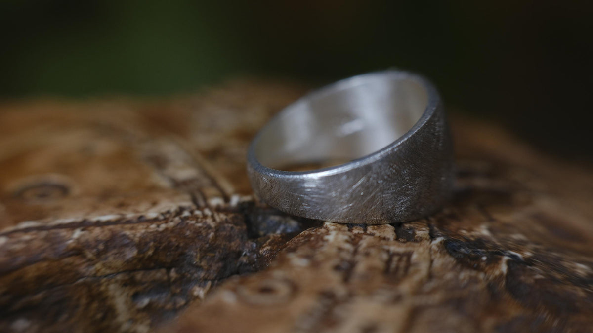 Brushed Matte Finished Sterling Silver Ring US Size 7