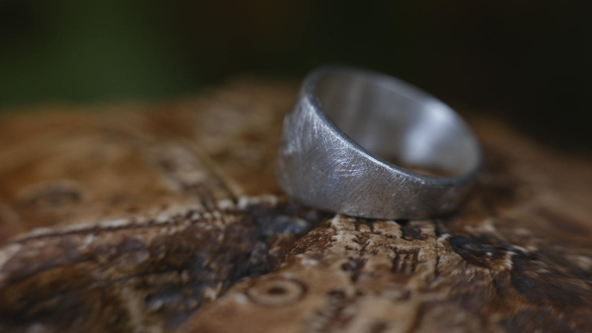 Brushed Matte Finished Sterling Silver Ring US Size 7