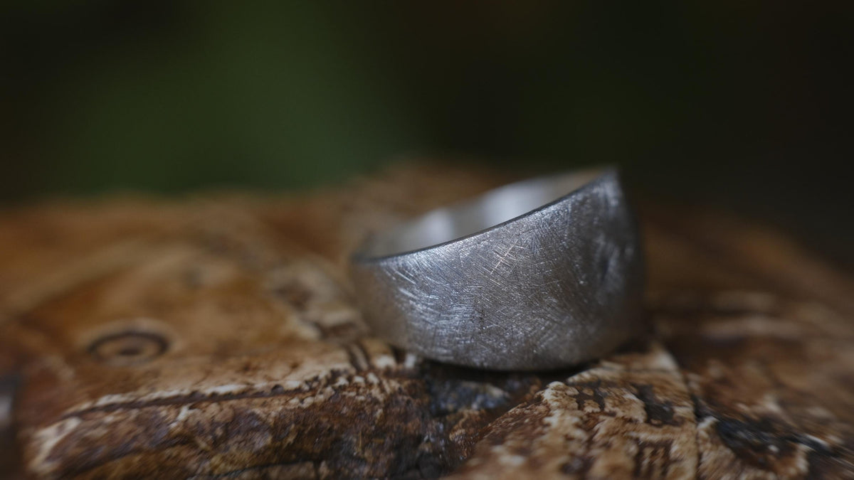 Brushed Matte Finished Sterling Silver Ring US Size 7