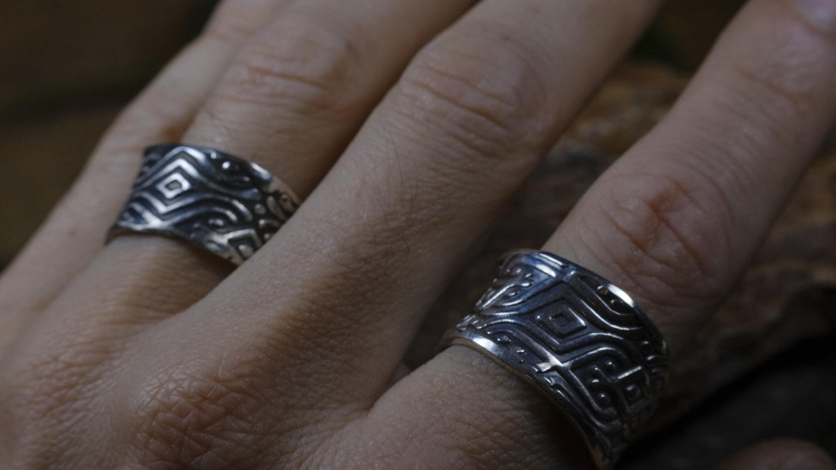 Delta Ring – Egyptian Inspired Sterling Silver Ring ~ Made To Order