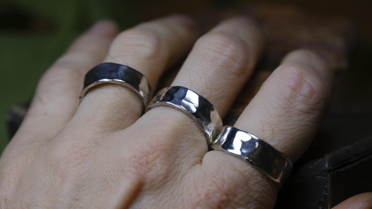 Classic Hammered Sterling Silver Ring ~ Made to Order