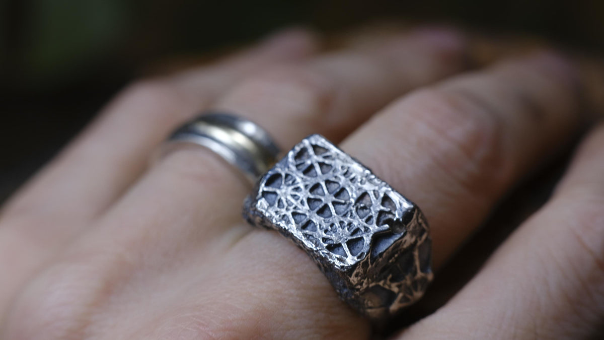 Sterling Silver Metatron's Cube Sacred Geometry Ring