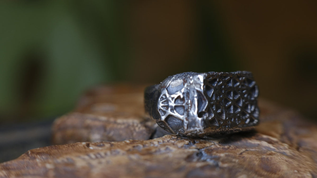 Sterling Silver Metatron's Cube Sacred Geometry Ring