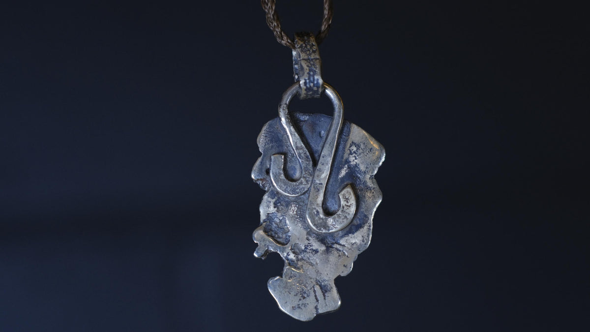 Handmade Sterling Silver Metatron's cube Pendant - Sacred Geometry Jewelry - Oxidised FInish