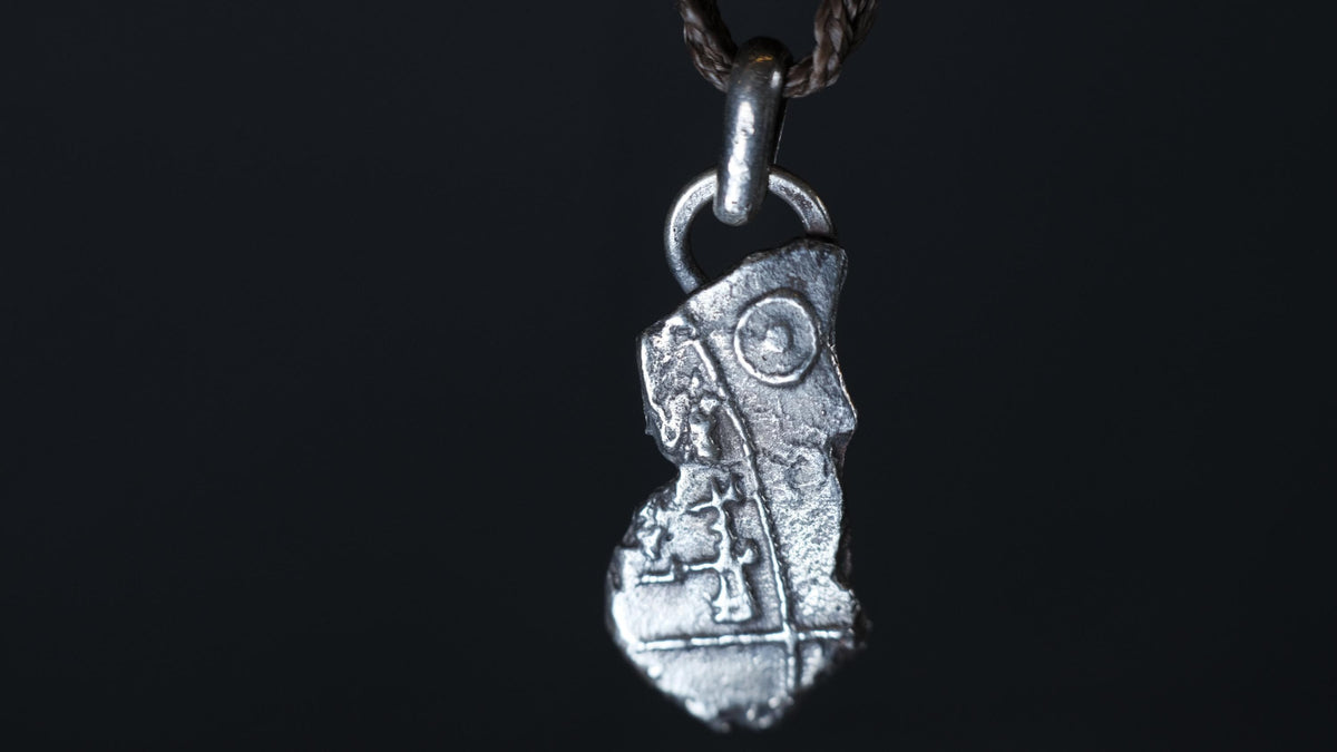 Ancient Assyrian Cuneiform Brass Pendant Necklace