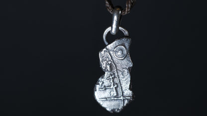 Ancient Assyrian Cuneiform Brass Pendant Necklace