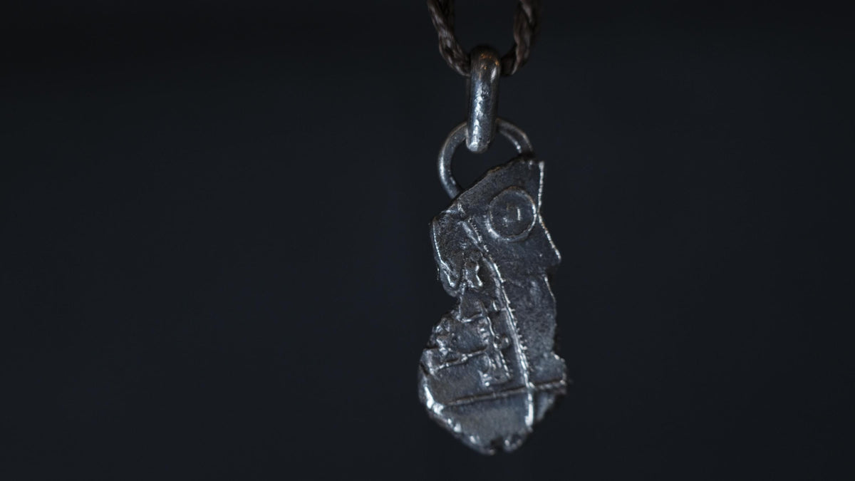 Ancient Assyrian Cuneiform Brass Pendant Necklace