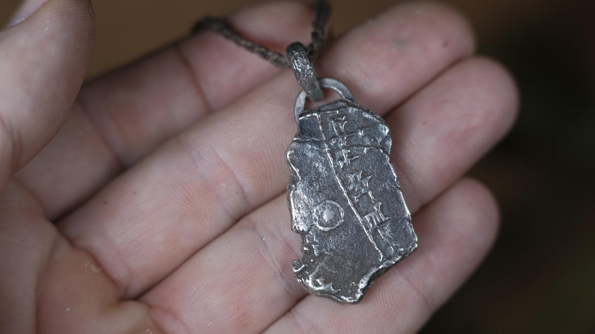Ancient Assyrian Cuneiform Talisman 3 in Sterling Silver