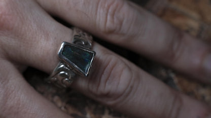 Rugged Pirate Style Boulder Opal Ring