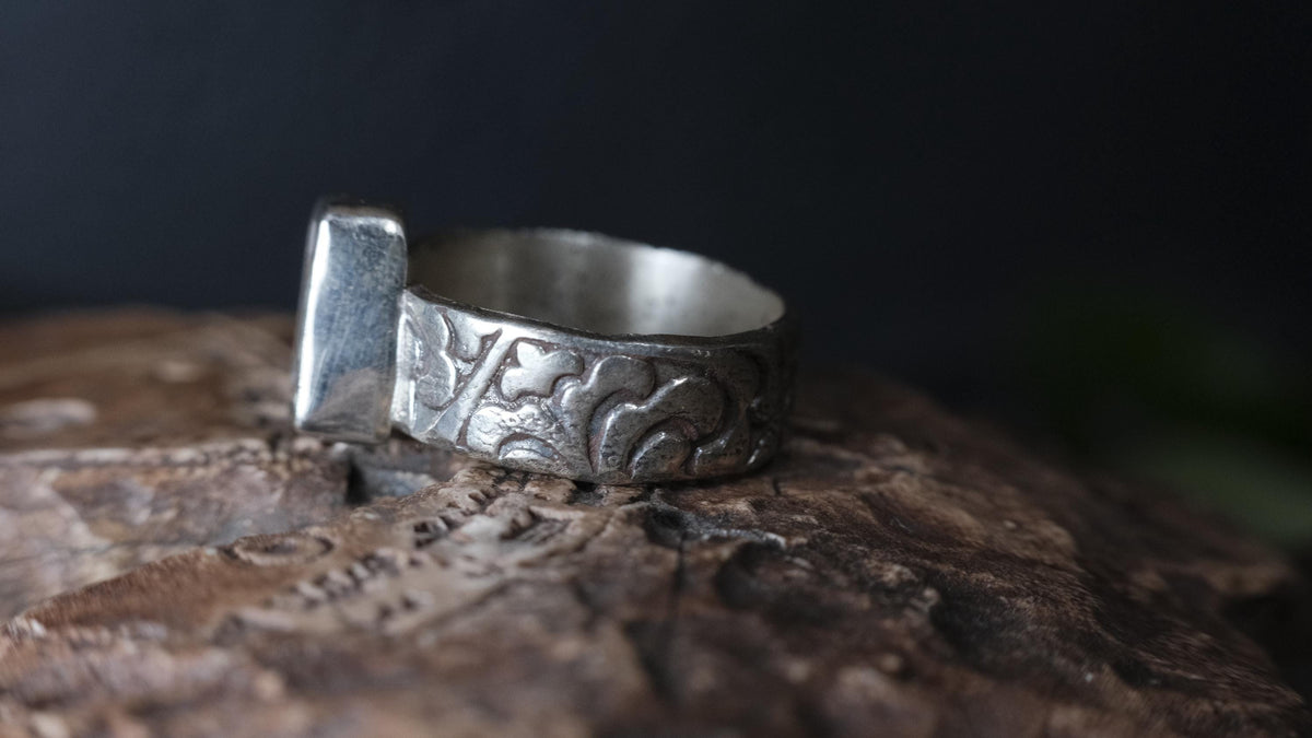 Rugged Pirate Style Boulder Opal Ring