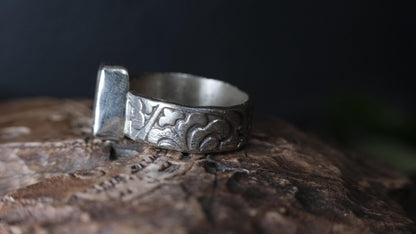 Rugged Pirate Style Boulder Opal Ring