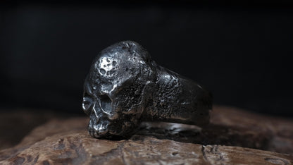 Chunky Sterling Silver Skull Ring – alternate view 7