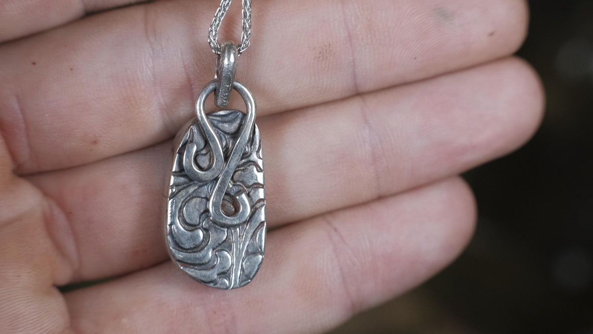 Boulder Opal Set in Sterling Silver with Chain