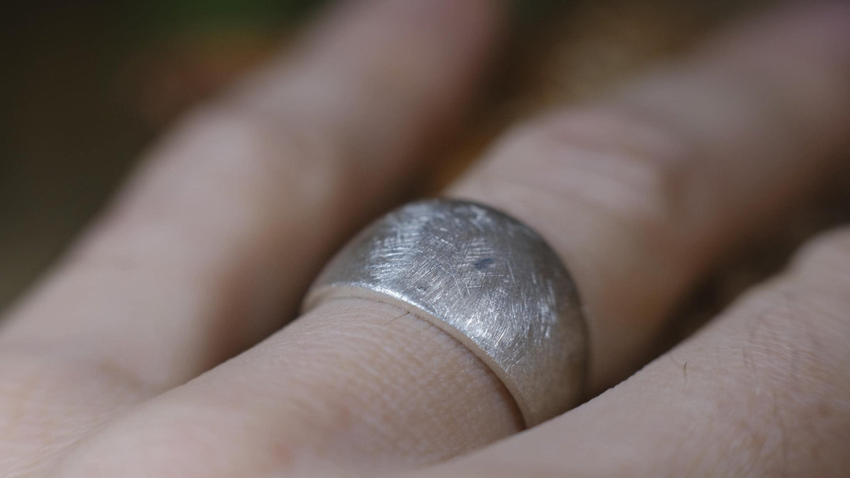 Brushed Matte Finished Sterling Silver Ring US Size 7