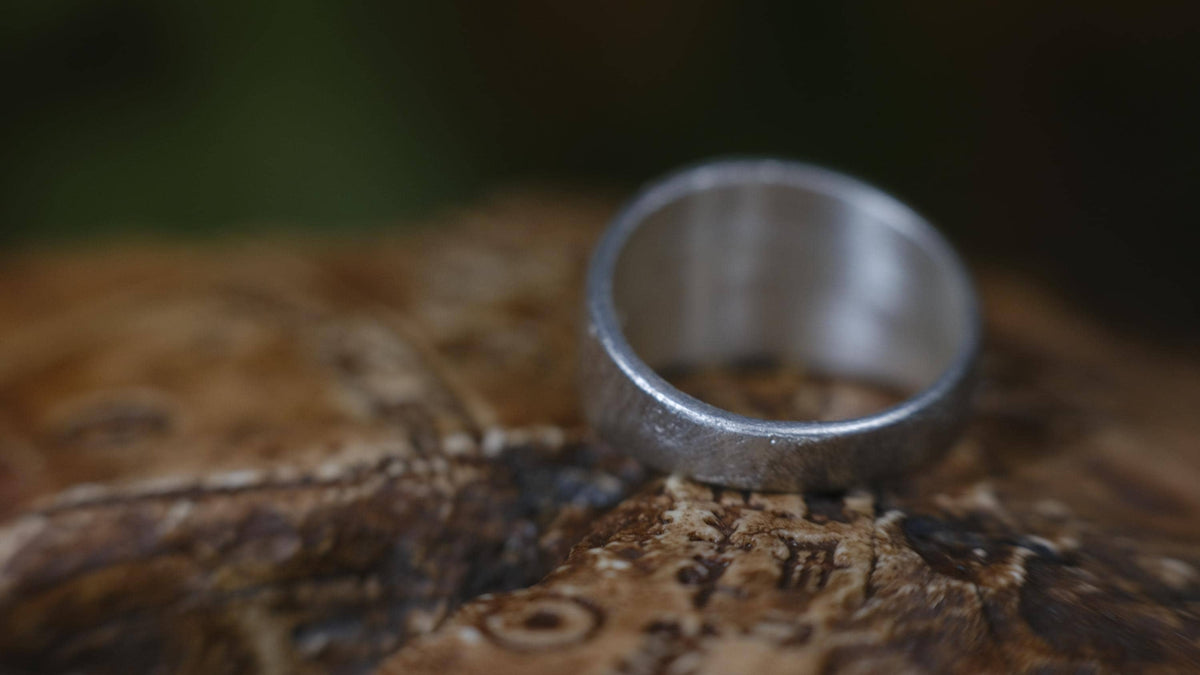Brushed Matte Finished Sterling Silver Ring US Size 7