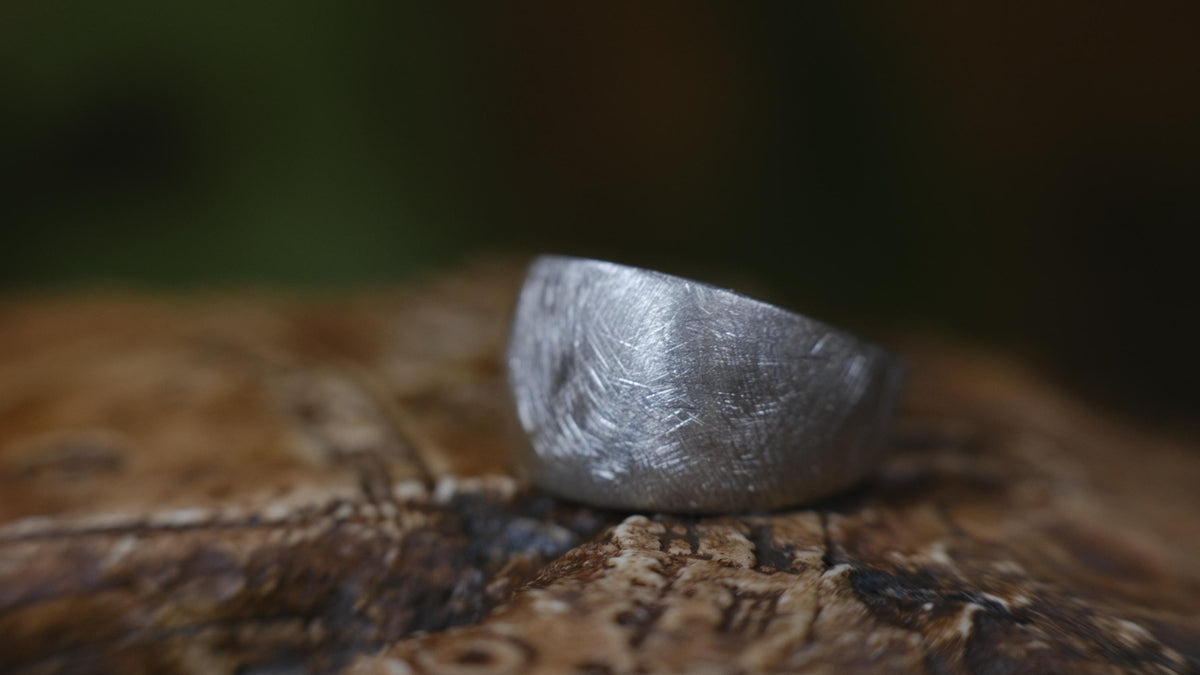 Brushed Matte Finished Sterling Silver Ring US Size 7