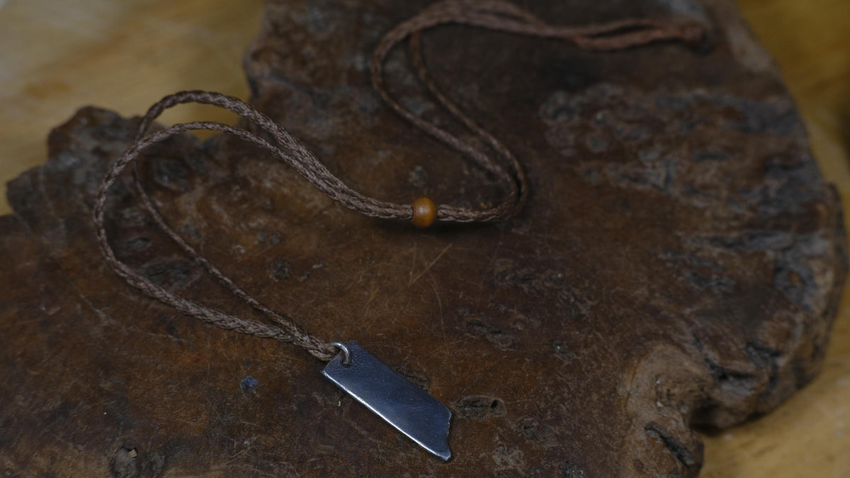 Alien Geometry Temple Relic Talisman Pendant in Sterling Silver on Adjustable Cord