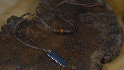 Handmade sterling silver Alien Geometry Temple Relic talisman with textured geometric design