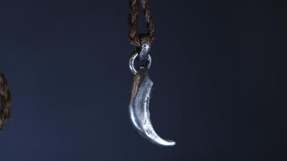 Small handmade sterling silver eagle talon spirit animal talisman on adjustable cord
