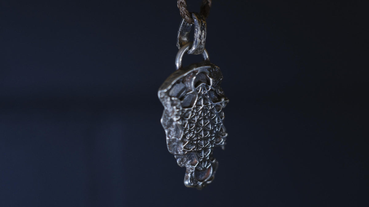 Handmade Sterling Silver Metatron's cube Pendant - Sacred Geometry Jewelry - Oxidised FInish