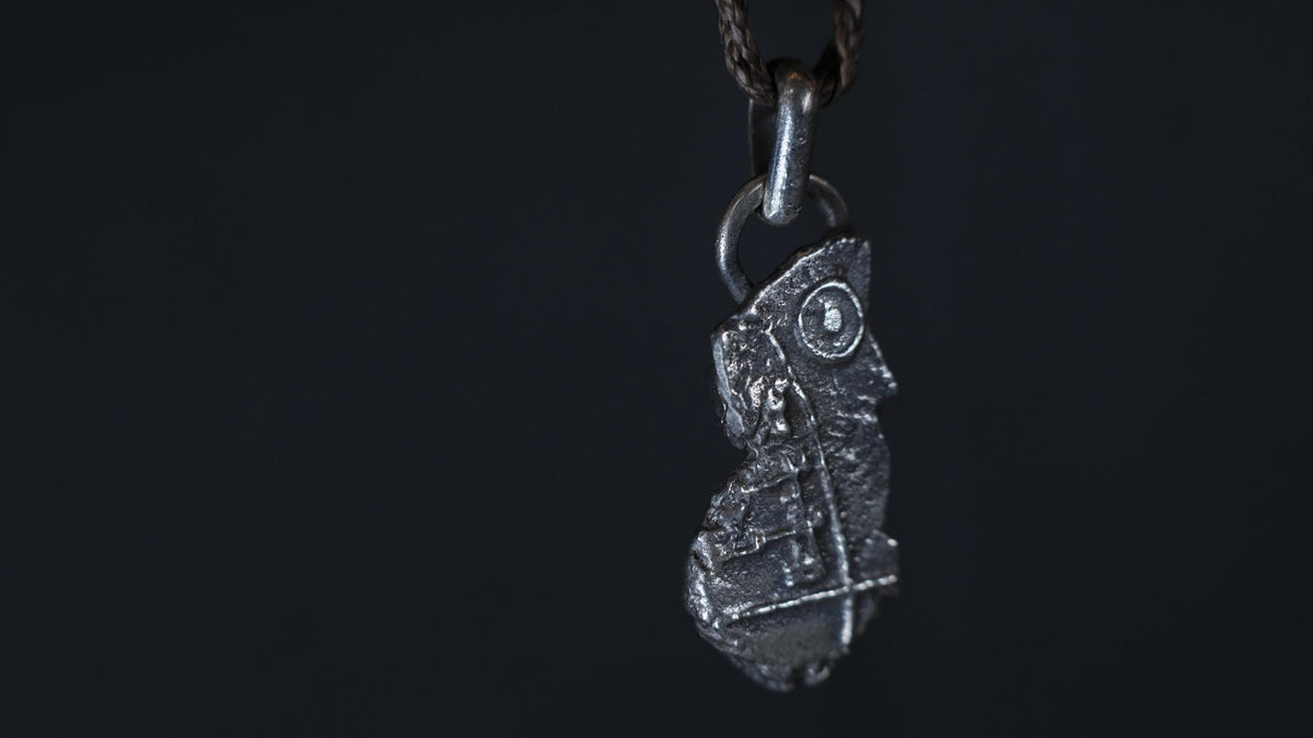 Ancient Assyrian Cuneiform Brass Pendant Necklace