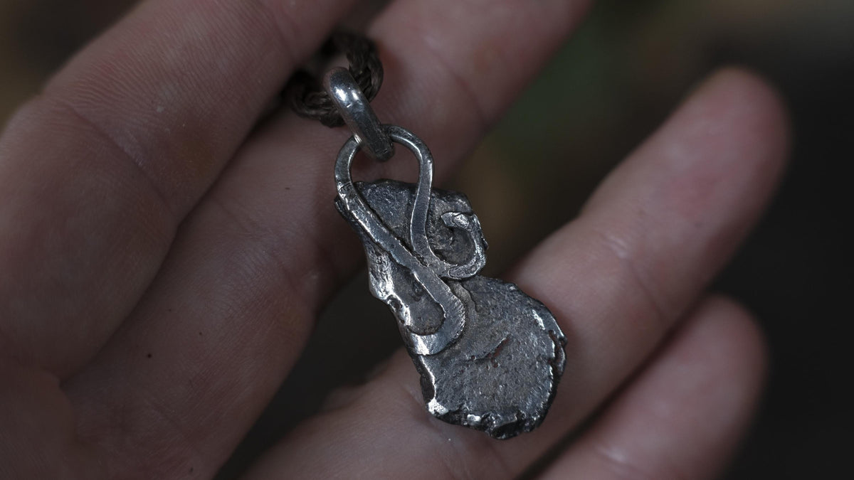 Ancient Assyrian Cuneiform Brass Pendant Necklace