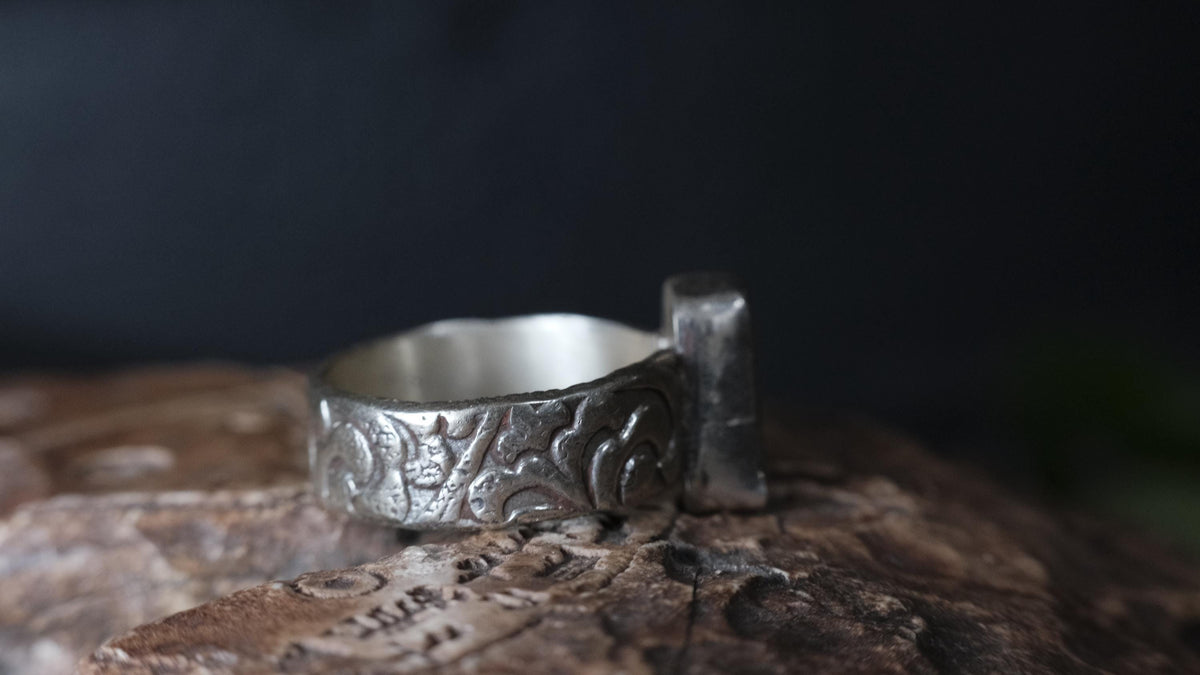Rugged Pirate Style Boulder Opal Ring