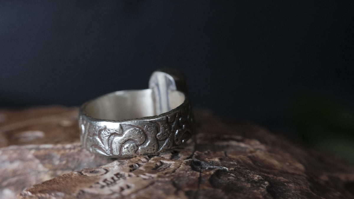 Rugged Pirate Style Boulder Opal Ring
