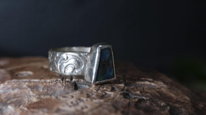 Rugged Pirate Style Boulder Opal Ring