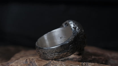 Chunky Sterling Silver Skull Ring – alternate view 4