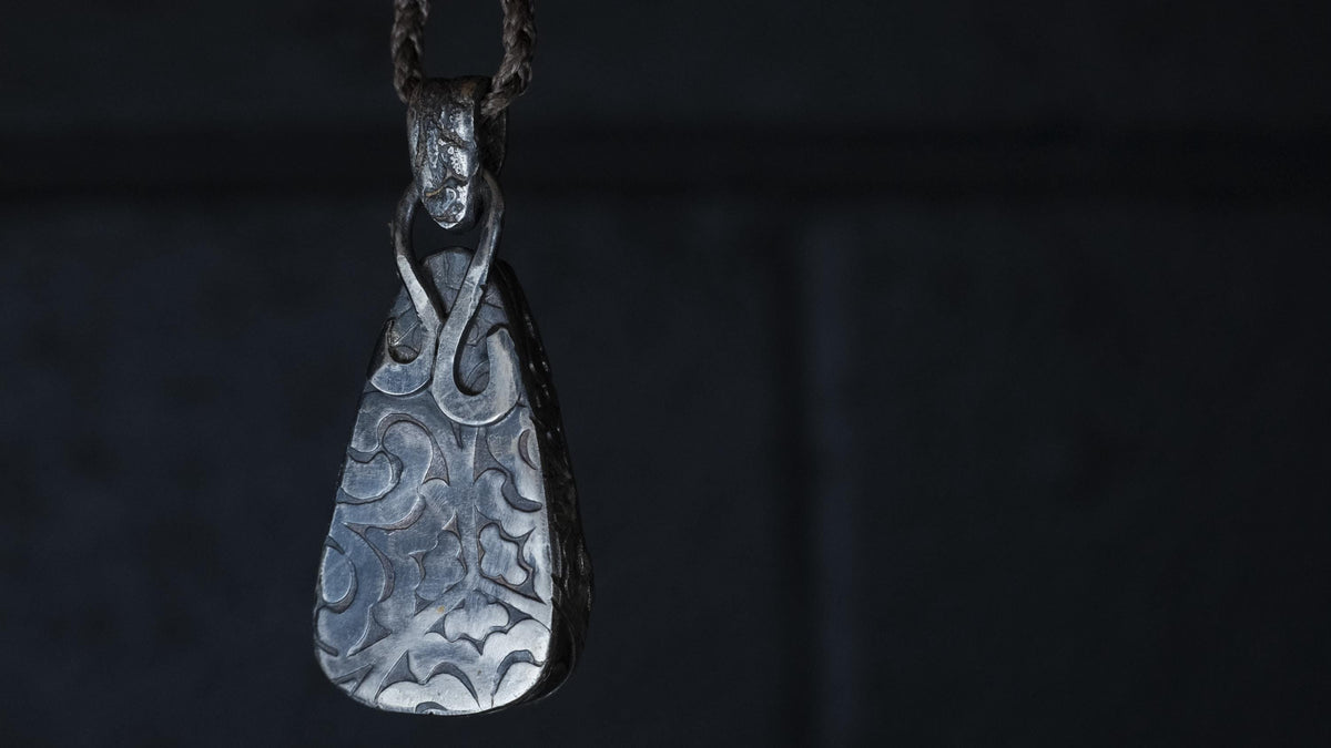 Pirate-inspired sterling silver setting with Australian matrix opal