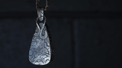 Pirate-inspired sterling silver setting with Australian matrix opal
