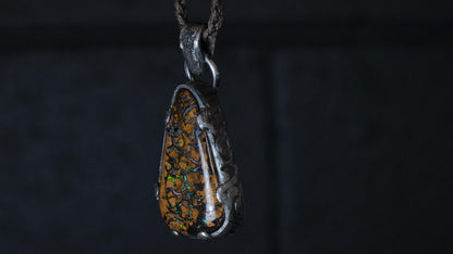 Yowah matrix opal necklace handmade at The Silver Mill