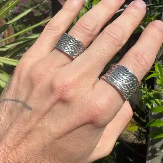 Delta Ring – Egyptian Inspired Sterling Silver Ring ~ Made To Order